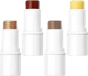 OHPHCALL Set of Cream Highlighter Stick Contour Makeup Kit Blush Stick for Medium Skin Face Highlighter and Contouring Makeup Tools