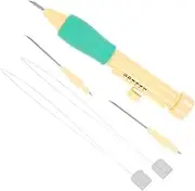 KOCKSHION 1Set Punch Needle Kit for Beginners of Ergonomic Embroidery Sewing Needles for DIY Crafting Suitable for Non Woven Fabrics for Pillows and Decorative Art