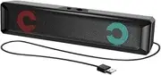 JSEIAJB Wired Powerful Computer Speaker Bar Stereo Subwoofer Bass Music Player Surround Sound Box for PC Theater TV