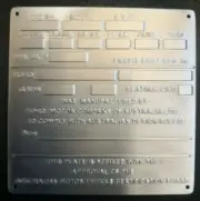 Rare Blank Limited Run Ford Falcon XY GT HO Style Build Plate