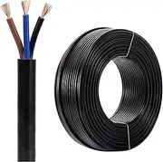 Oxygen-Free Copper Wire 32-164 Feet 3 Core 0.12-0.3mm² Line Stranded PVC and Cable Suitable for Low Voltage Electrical Connections Control Systems(0.12mm²-3C,165ft)
