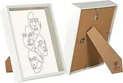 Nicola Spring 3D Shadow Box Photo Frames - 8 x 12" (20 x 30cm) - Pack of 2 - White 3D Photo Frame 3D Box A4 Picture Frame Deep Box Portrait Display Case for Crafts, Keepsakes, Wedding, Graduation