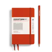 Notebook Hardcover Pocket, Squared, 187 Pages (Fox Red) - A6