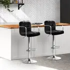 2X Bar Stools Kitchen Counter Swivel Chairs Salon Seat Gas Lift Barstools Black