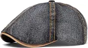 [Quanhaigou] Newsboy Flat Cap, Men's Vintage Gatsby Ivy Cabbie Hat, Beret Golf Driving Hats