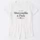 Abercrombie & Fitch 女裝 T恤 短袖 短T 圓領 純棉上衣 A33101 米白色AF(現貨)