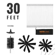 22 Pieces 9.1M Dryer Vent Cleaner Kit, Include 3 Different Sizes Flexible Lint Trap Brush, Reinforced Nylon Duct Cleaning Dryer Vent Brush, Dryer Cleaning Kit with Clamp