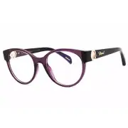 Chopard Women's Eyeglasses Transparent Violet Plastic Full Rim Oval VCH350S 096Z