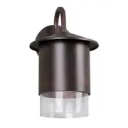Forte Lighting 13.5" Outdoor Dark Sky Wall, Bronze/Clear Seeded - 1154-01-32DS