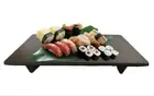 Melamine Rectangular Display Plate Nigini Sushi Sashimi 10-1/2" X 6-7/8" Black