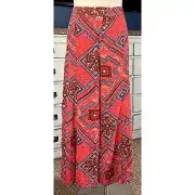 NWT New $120 Anthropologie Skirted Wide Leg Retro Red Pants Trousers Size 0