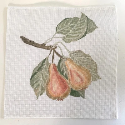 PEAR FRUIT Hand-painted Needlepoint Canvas 18 Mesh