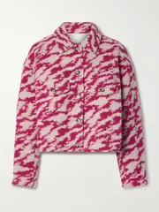 [Marant Étoile] Marant Étoile - Ferida Textured Wool-blend Coat - Fuchsia - FR 36 FR 36 Pink