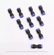 10pc Push In to Connect Straight Union Fittings 3/8" OD MettleAir MTU3/8-3/8