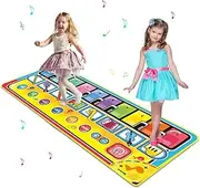 Kids Musical Piano Mats, Musical Toys Baby Floor Piano Keyboard Big Mat Carpet Blanket Touch Playmat Early Education Toys for 1 2 3 4 5 6+ Year Girls Boys Toddlers (140 x 60cm)