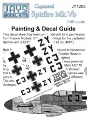 JAYS Hobby 1/48 Captured Spitfire Mk.Vb Decals for Fusion Models #DB605