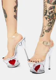 [Pleaser] Clear Love Unleashed Platform Heels