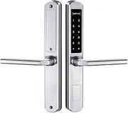IP66 Waterproof TTlock App Electronic Lock Handle Smart Keypad Sliding Door Locks for Hotel Office Slimline Design(Silver,240 270 2885 Sliding) Aqiong