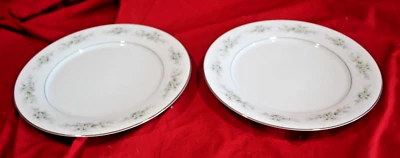 NORITAKE MELISSA DINNER PLATES 3080 CONTEMPORARY FINE CHINA 10 1/2” Set Of 2