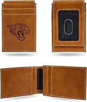 Rico Industries NFL Laser Engraved Front Pocket Wallet, Brown