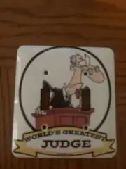 World's Greatest Judge Comedic Design Metal Dbl Toggle Light Switch Cover Plate