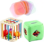 Sensory Shape Sorter Cube,Shape Sorting Activity Cube - Fine Motor Skills Developmental Intelligent Learning Toys for Nursery, Home, Travel, Kindergarten
