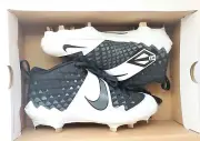 NIKE FORCE AIR 6 PRO Baseball Metal Cleats Size 7.5 AUTHENTIC Black White Unisex