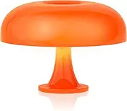 Orange Mushroom Lamp, Vintage Table Lamp, Mid Century Modern Retro Mushroom Style,Cordless Touch Lamps Bedside Charging Model,Dimmable for bedrooms Living Room Home Decor(Touch Adjustable Version)