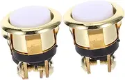 Hoement 2pcs Round Button Lighted Doorbell Button Replacement Doorbell Chime No Drill
