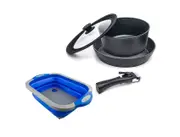 Kings Aluminium Cooking Set Gas induction campfire + Collapsible Sink