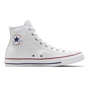 Converse 帆布鞋 Chuck Taylor All Star 白 男女鞋 皮革 高筒【ACS】 132169C