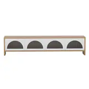 Philippe 200cm Entertainment Unit with Cabinets Natural