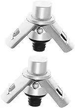 OFFSCH 2 Pcs Wine Bottle Topper Airtight Alcohol Bottles Chiller Labels Corker Sealers Wine Cap Silver
