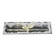 Silver Pewter Baby Baptism Certificate Holder in Satin Gift Box