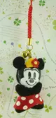 【震撼精品百貨】Micky Mouse_米奇/米妮 ~絨毛鈴鐺吊飾-米妮