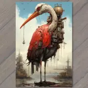 4x6" Weird Crane As A Crane Bird Pun Lift Strange Unusual Thinking Funny