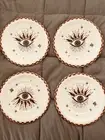NWT Anthropologie Stoneware Fortune Teller Eye Plate Saucer Set of 4