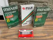 New Fuji Beridox Maxell Standard Grade VHS Video Cassette Tape & TDK D90 Sealed
