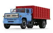 First Gear 10-4252 1:34 1970s Chevrolet C65 Blue/Red Grain Truck with Corn Load