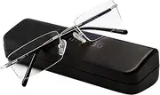 Blue Light Blocking Reading Glasses Anti Blue Ray Unisex Lightweight Rimless Frameless Rectangle Computer Gaming Glasses