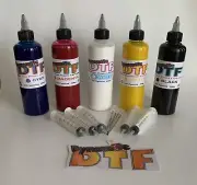 DTF Ink for DTF Printers,Epson Printer, (5)- 250ml bottles CMYK+W