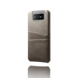 Asus ZenFone 7 Pro 8 flip 皮革保護殼牛皮仿真皮紋雙插卡手機殼背蓋手機套