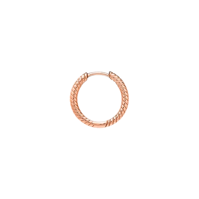 (W) Pandora Moments Small Charm Hoop Earrings Rose Gold Plated