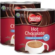 NEW 2 Pack Nestle Instant Hot Chocolate Complete Mix 2kg Can BULK