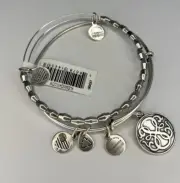 ALEX AND ANI "Path of Life" Bangle Bracelet in Silver Tone NWT 6 Charms