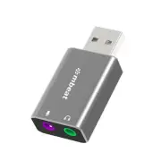 O-mbeat Elite USB to 3.5mm Audio and Microphone Adapter Add Headphone Audio Jack