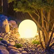 8 Inch Solar Globe Light Outdoor Solar Glowing Ball Light W/ Remote, 16 RGB C...