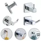 Bathroom Towel Robe Coat Hooks Stainless Steel Chrome Wall Mounted Door Hanger