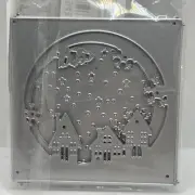 Scrapbooking Die Cut Outdoor Winter Snow Scene House Snowflakes