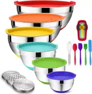 Mixing Bowls with Airtight Lids, 20PCS Stainless Steel Mixing Bowls Set, Nesting